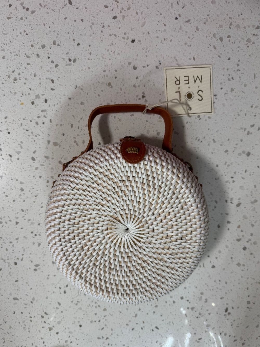 NWT Woven Crossbody Round Handbag.